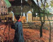 瓦西里 康丁斯基 : Gabriele Munter Painting